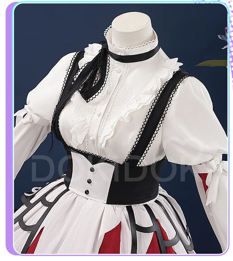 IN STOCK Akiyamaa Mizuki Mikuu Cosplay Costume Game Cosplay【XS-2XL】DokiDoki-R Women White Lolita Dress Mizu5 Cosplay Plus Size