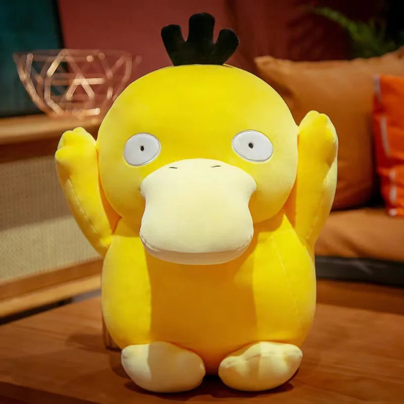Super Big Size 100cm Pokemon Psyduck Plush Toy Soft Yellow Duck Doll Stuffed Animal Plush Toy Gift for Girlfriend Present Pillow