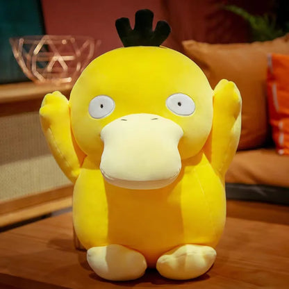 Super Big Size 100cm Pokemon Psyduck Plush Toy Soft Yellow Duck Doll Stuffed Animal Plush Toy Gift for Girlfriend Present Pillow