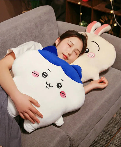 Very Soft Chiikawa Hachiware Usagi Back Cushion Big Size Cuddly Pillow Cartoon Stuffed Anime Sofa Bed Cushion Home Decor Gifts