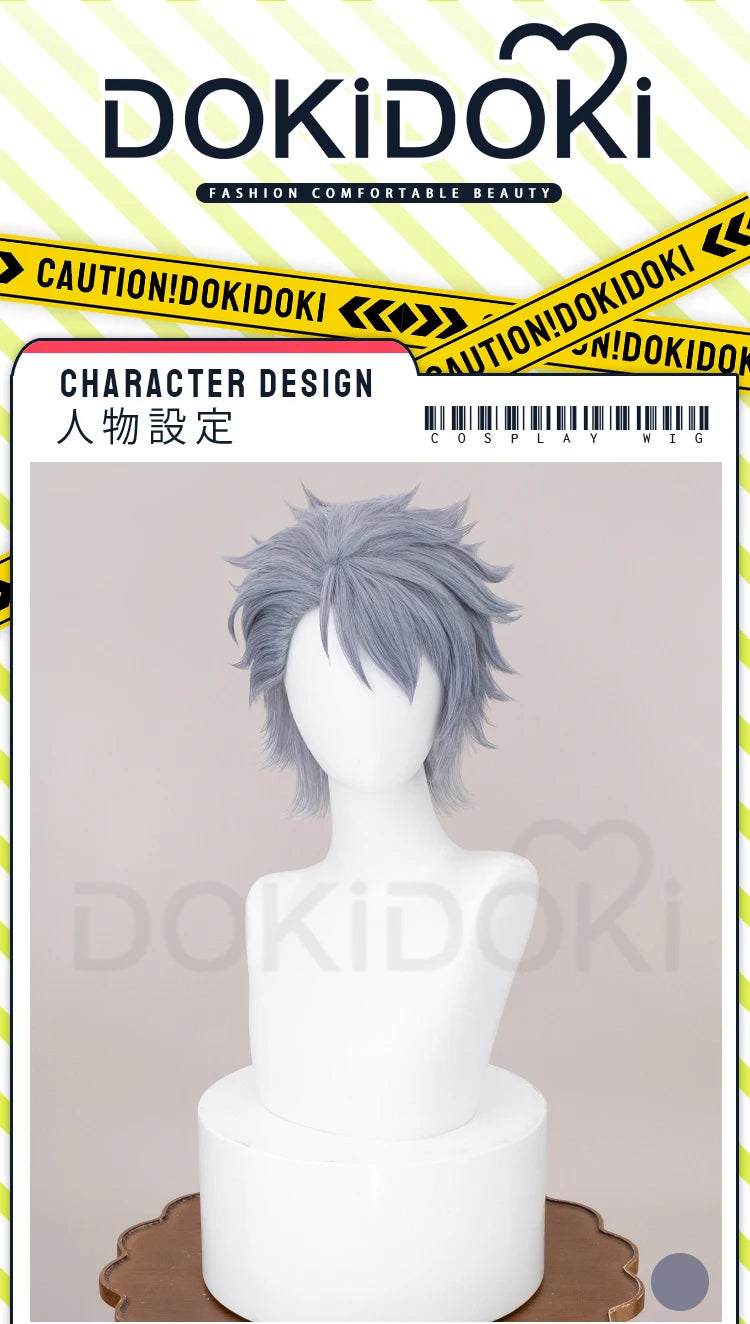 IN STOCK Himmel Stark Heiter Wig Anime Frieren: Beyond Journey's End Cosplay DokiDoki Men Wreath Blue Short Hair Heat Resistant