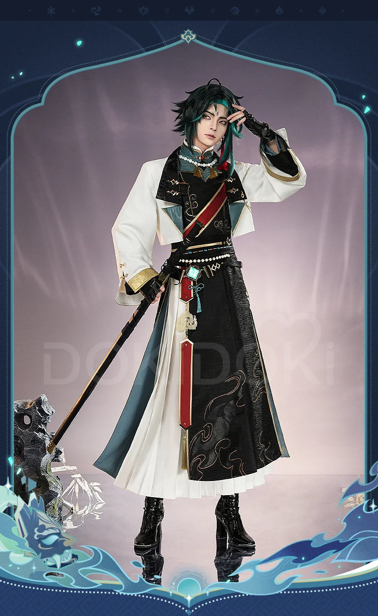 IN STOCK Xiao Doujin Cosplay Costume Game Genshin Impact Cosplay DokiDoki-SR Xiao Cosplay Men Chinese Style Doujin Costume