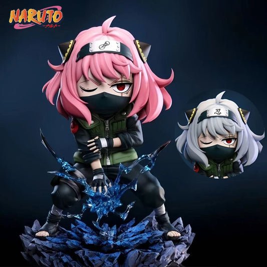 19cm Anime NARUTO Hatake Kakashi PVC Action Figure Anya Forger Cosplay Statue Model Toy Gift