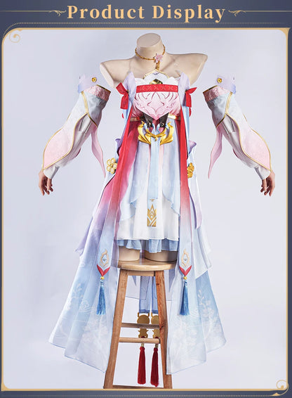 LAST BATCH UWOWO Jinhsi Cosplay Game Wuthering Waves Jinhsi Peach Blossom Cosplay Costume Dress Halloween Costume