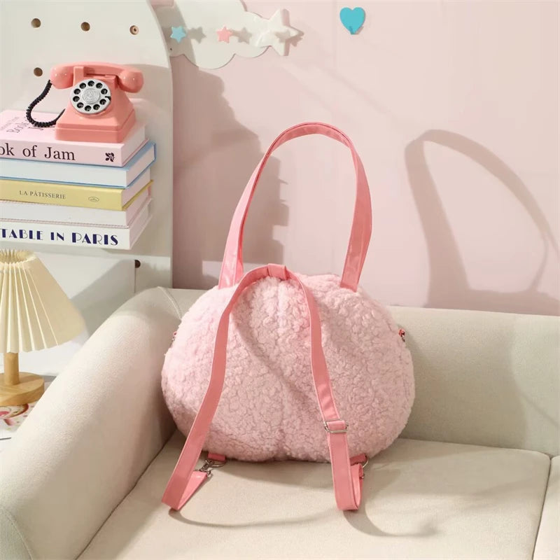 Sanrio Cinnamoroll Shoulder Bag Multipurpose Handbag Kawaii Backpack Messenger Bag Plush Bag My Melody Sweet Piano Lolita Bag