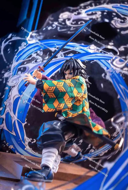 1/12 Kamado Tanjirou Flame Plaid Windbreaker Tomioka Giyuu Spout Matching Color Toy Accessory For Shf Anime Demon Slayer Soldier