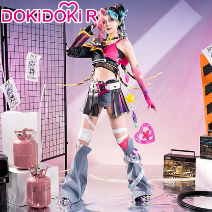 IN STOCK Jinxx Cosplay Costume Game DokiDoki-R Women Cute Pink Dress Valentine Costume Jinxx Cosplay