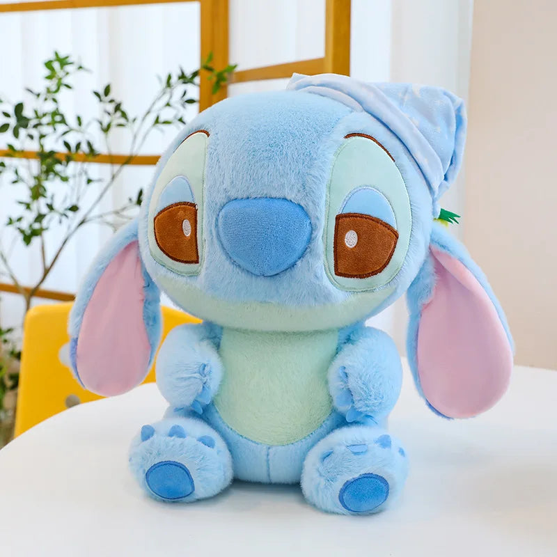 80cm Large Big Size Disney Stitch Sleeping Cute Anime Plush Stuffed Doll Room Plushies Pillow Ornaments Children's Holiday Gifts