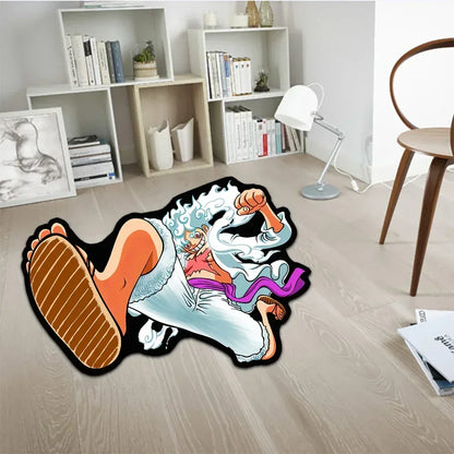 One Piece Figure Animes Rug Shanks Zoro Luffy Popular Style Nika Customize Cartoon Rug Handmade Carpet Area Rug for Home Decor