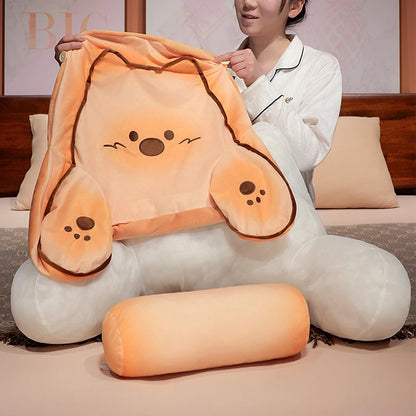 Comfortable Thickened Lumbar Support Cushion With Headrest Cartoon Cookie Anime Back Cushion Chair Bed Office Bedroom Girl