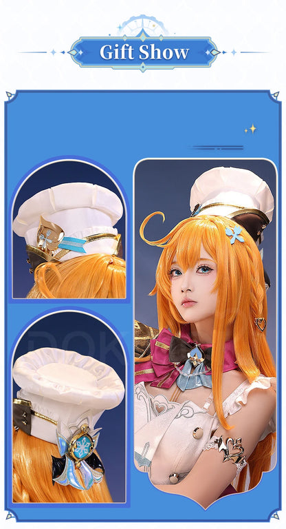 IN STOCK Escoffier Cosplay Costume Game Genshin Impact DokiDoki-SR Women Fontaine Costume Escoffier Cosplay Tail Wig