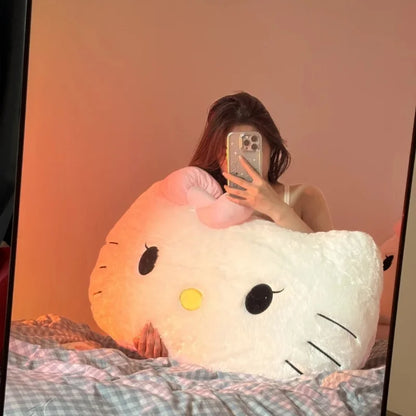 Sanrio Comfortable Hello Kitty Plushies Soft Hug Pillow Stuffed Anime Back Cushion Sofa Bed Big Size Plushies Xmas Gift For Girl