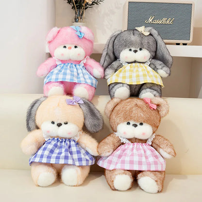 simulation animal doll stuffed cartoon rabbit bear plush toy anime cute soft pillow room decor kids birthday gift