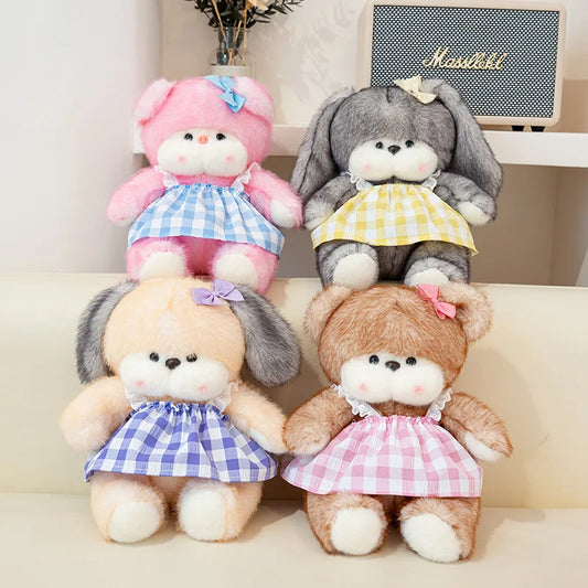 simulation animal doll stuffed cartoon rabbit bear plush toy anime cute soft pillow room decor kids birthday gift