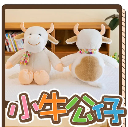 New 30-60cm Cute Calf Plush Toy Doll Stuffed Animals Smiling Cute Calf Doll Hildren's Playmate Children's Birthday Gift
