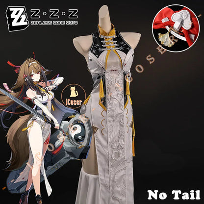 Zenless Zone Zero Ye Shunguang Cosplay Costume Wig Dress Headwear Yunkui Summit Halloween Party for Women Girls Role Play Outfit