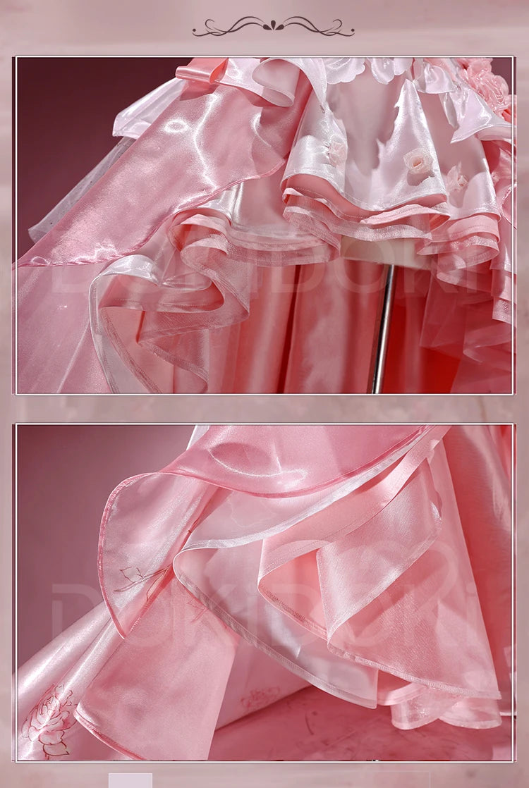 Yuuki Asuna Cosplay Costume Anime Sword Art Online Cosplay DokiDoki-R Women Pink Wedding Dress Asuna Unrestrained Emotion
