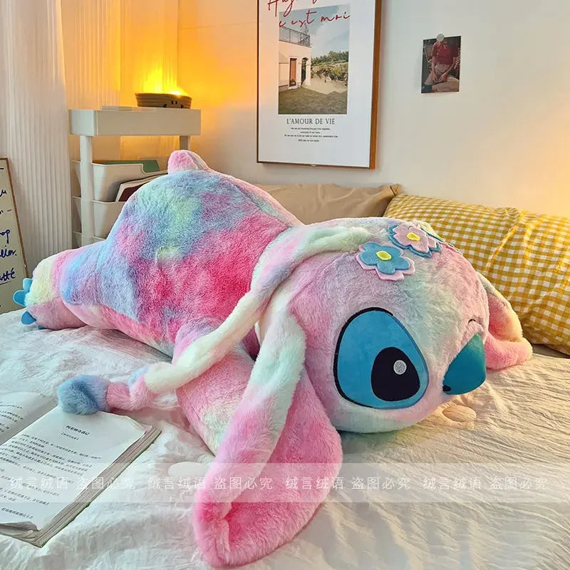 120cm Large Big Size Disney Stitch Anime Plush Stuffed Doll Room Kawaii Plushies Pillow Ornaments Children's Holiday Gifts