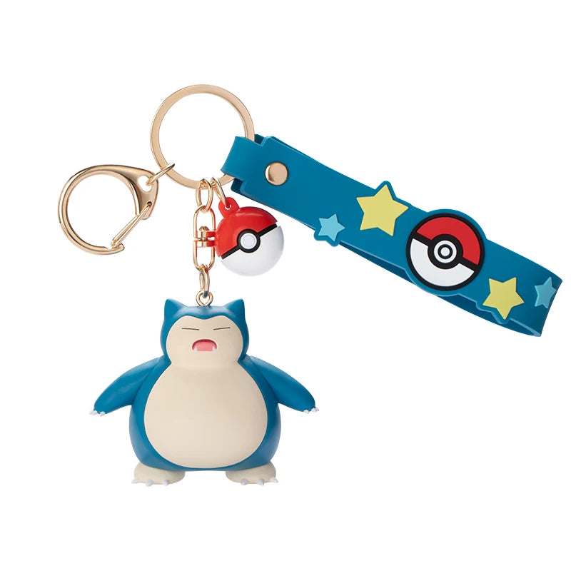 Genuine Pokemon Morpeko Keychain Gengar Meowth Cubone Jigglypuff Mimikyu Anime Action Figure Toy Keyring Fragrance Pendant Gift