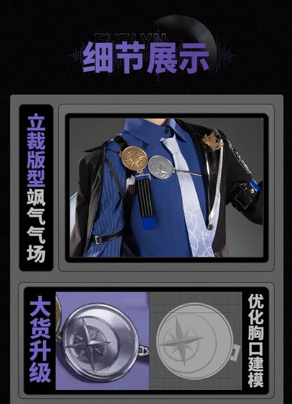 Zenless Zone Zero Hugo Cosplay Costume Wig Hat Mask Earrings Mockingbird New Eridu Hugo Vlad Ravenlock Halloween for Women Girls