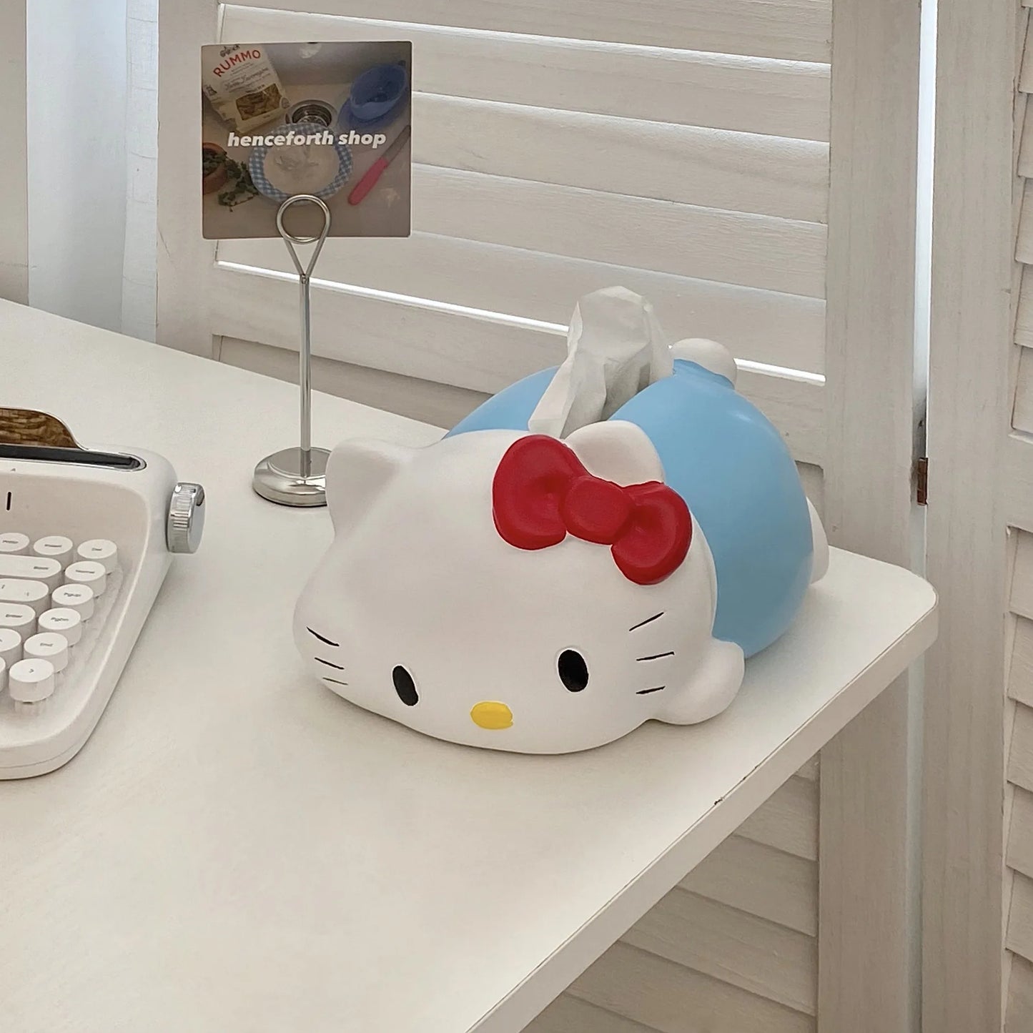 New Sanrio Hello Kitty Tissue Box Cute Party Paper Drawing Box Creative Design Napkin Storage Box