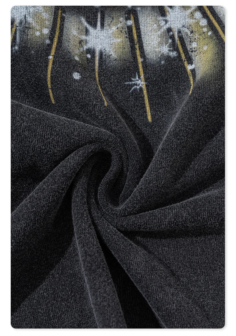 ZODF 2024 Summer 310GSM Cotton T-Shirts For Men Unisex Washed Comfortable High Street Printing T Shirt Tees HY0463