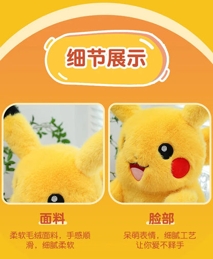 35-60CM Long-haired Pikachu Plushies Kawaii Pokemon Peluche Cartoon Anime Comfortable Soft Doll Ornament Children Toy Gifts