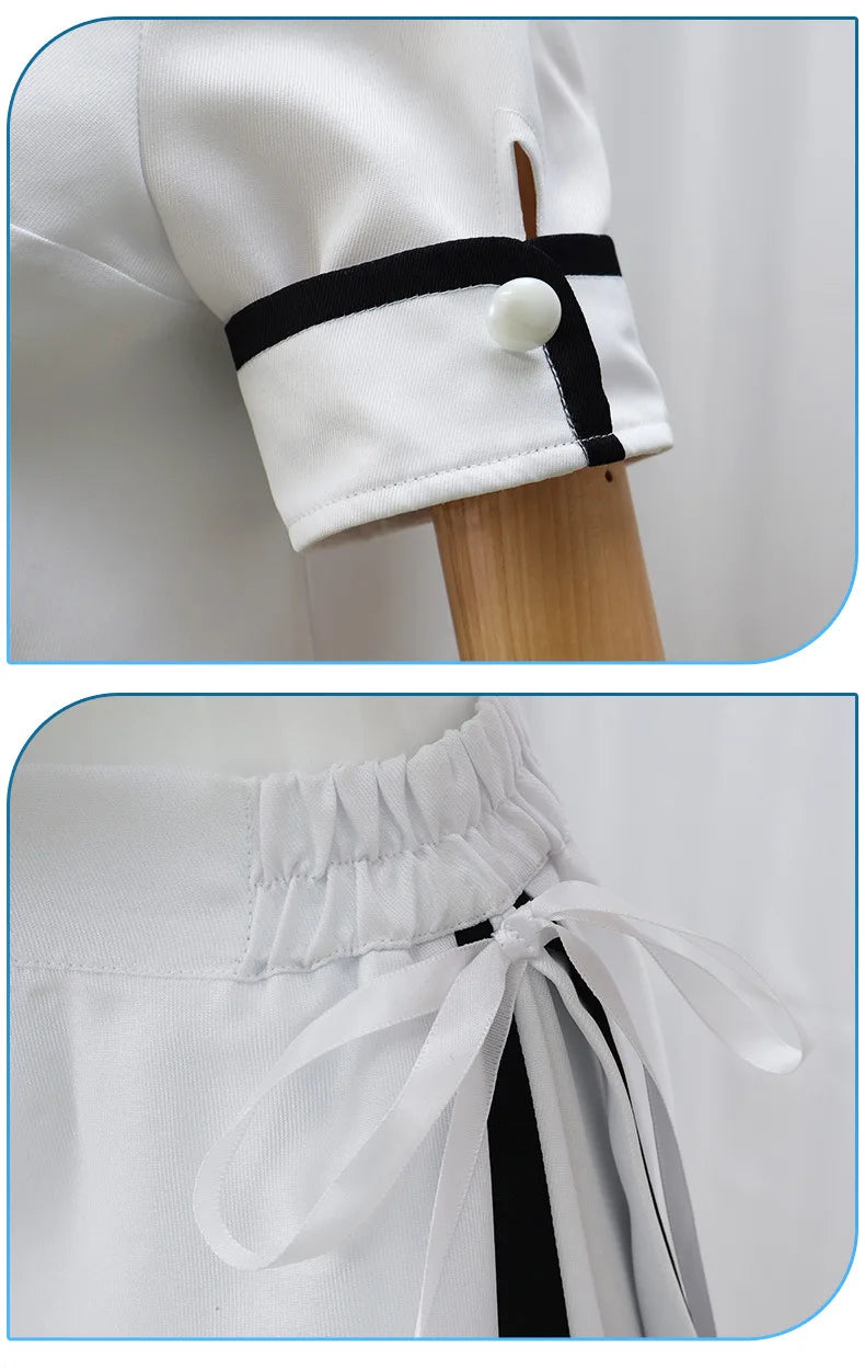 Anime Summer Pockets Shiroha Naruse Cosplay Costume White JK Suit Skirt Stocking Halloween Party for Women Girls Carnival Outfit