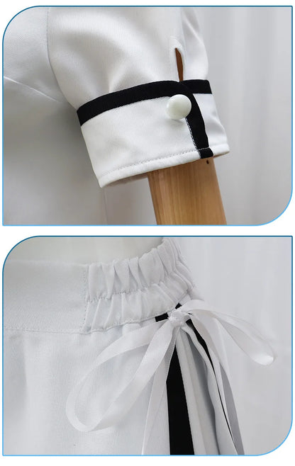 Anime Summer Pockets Shiroha Naruse Cosplay Costume White JK Suit Skirt Stocking Halloween Party for Women Girls Carnival Outfit