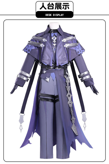 Genshin Impact Kyryll Chudomirovich Flins Cosplay Costume Wig Uniform Halloween Party for Women Men Carnival Role Play Outfit