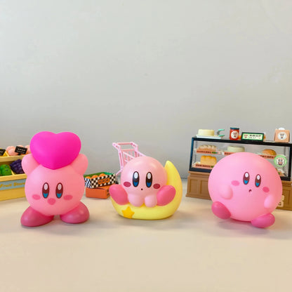 8Pcs/Set Games Star Kirby Anime Figure  Cute Cartoon Pink Kirby Mini Figure Decorative Collection Toy For Children's Gifts