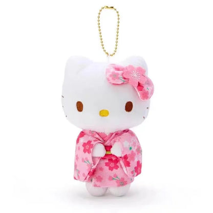 Japanese Kimono Cherry Blossom Hello Kitty Plush Doll Trendy Toy Backpack Decoration Accessories Keychain Girl Surprise Gift