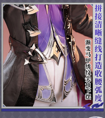 Genshin Impact Durin Cosplay Costume Wig Uniform Outfit Headwear Metal Props Halloween Party for Women Men Carnival Role Play