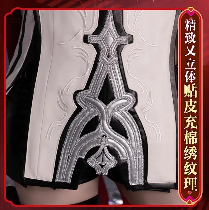 Arknights Exusiai The New Covenant Cosplay Costume Wig Uniform Headwear Earrings Halloween Party for Women Girls Carnival Outfit