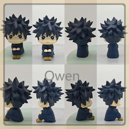 Popular Big Head Cute Anime Jujutsu Posture Figurine Naruto Shippuden Action Figures PVC Q Version Collection Model Toys Gifts