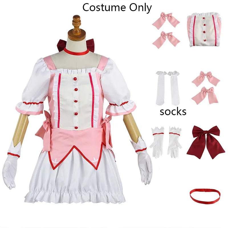 Puella Magi Madoka Magica Kaname Costume Set Cotton Polyester - Only / S
