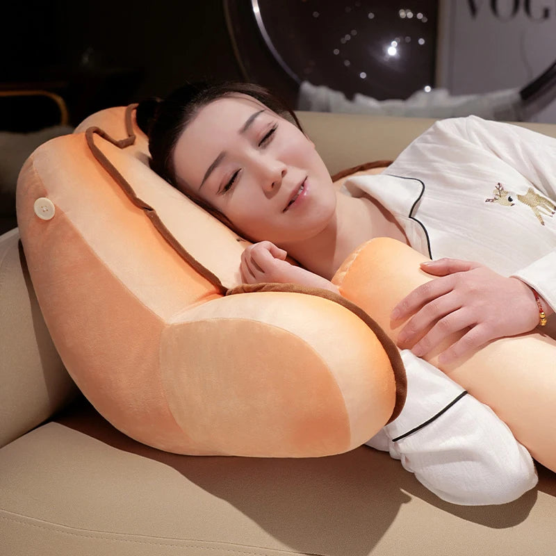 Comfortable Thickened Lumbar Support Cushion With Headrest Cartoon Cookie Anime Back Cushion Chair Bed Office Bedroom Girl