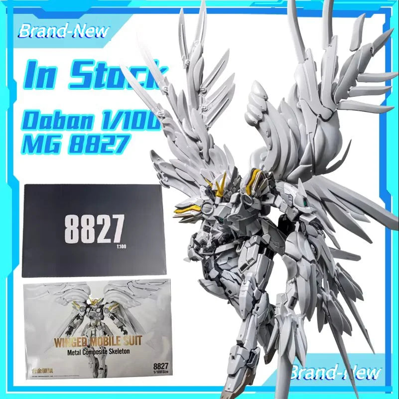Daban 8827 MG 1/100 Snow White Prelude Fix Model Kit XXXG-00YSW Wings Assembly Action Figure Custom Toy