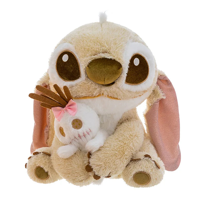 25/60CM Golden Disney Lilo and Stitch Plush Toy Cartoon Anime Stuffed Kawaii Stich Scrump Doll Plushie Kids Birthday Xmas Gifts