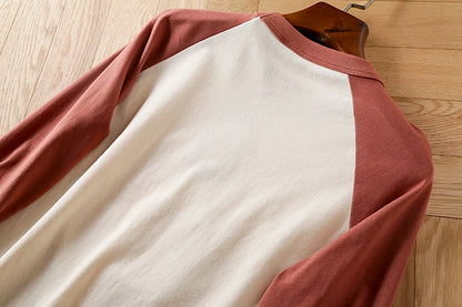 Summer New American Retro Long-sleeved O-neck 3D Letter Printed T-shirt Men's Fashion Simple 100%Cotton Washed Casual Sport Tops