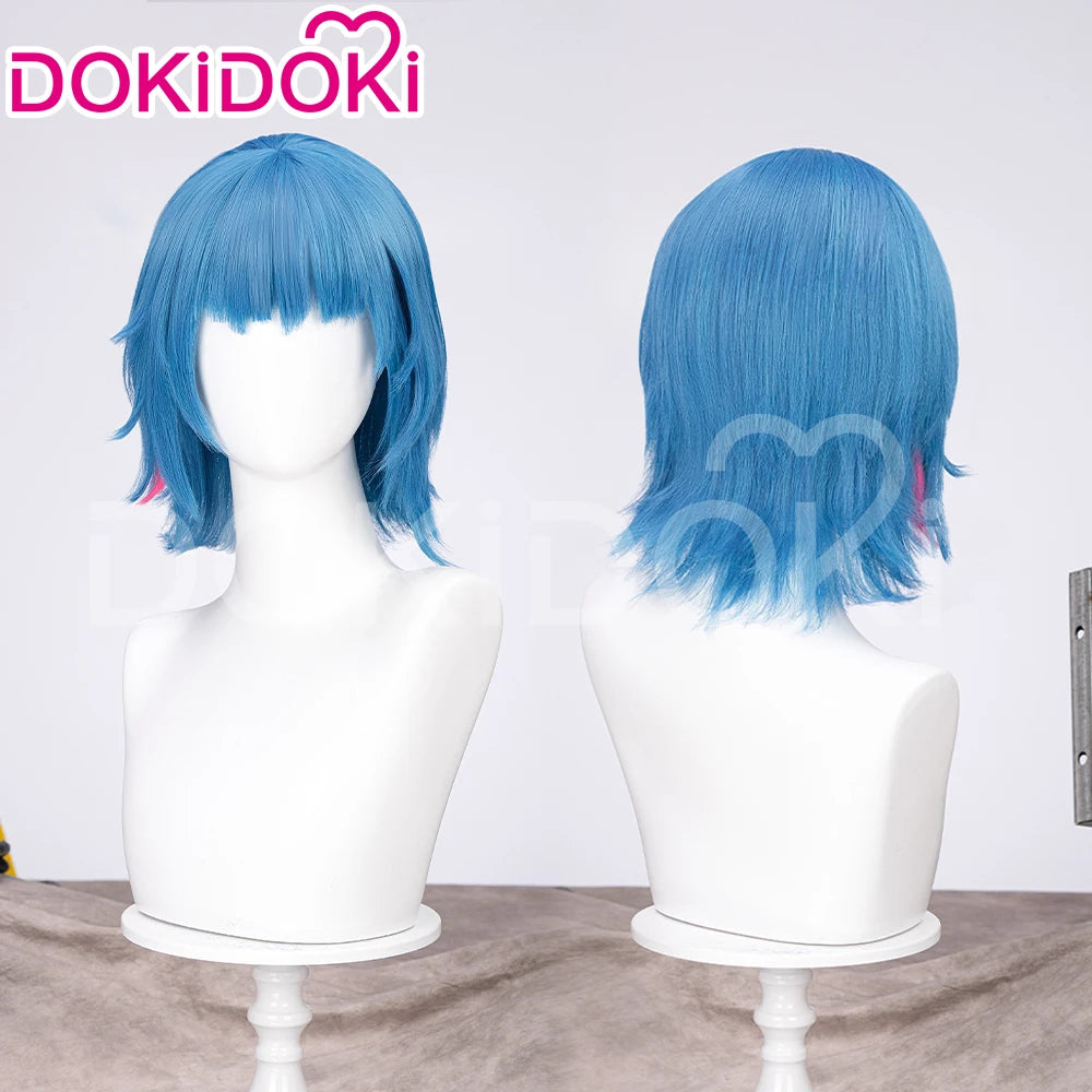 IN STOCK Jinxx Wig Game DokiDoki-R Women 38cm Hair Jinxx Cosplay Mask Tattoo Necklace Nails Bun Wig Luminous Ball Free Cap