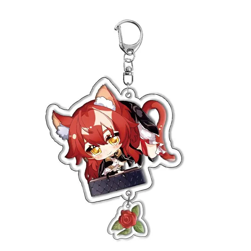 Honkai Star Rail Keychain Himeko March 7th Sampo Koski Blade Cosplay Dan Heng Silver Wolf Key Chain Astral Express Jing Yuan Boy