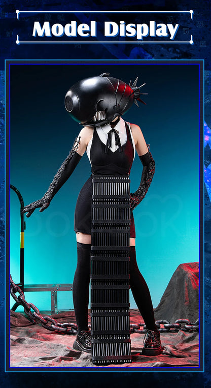 Rezee Demon Cosplay Props Anime DokiDoki Women Black Gloves Vest Apron Device Devil Props Halloween Cosplay Accessories