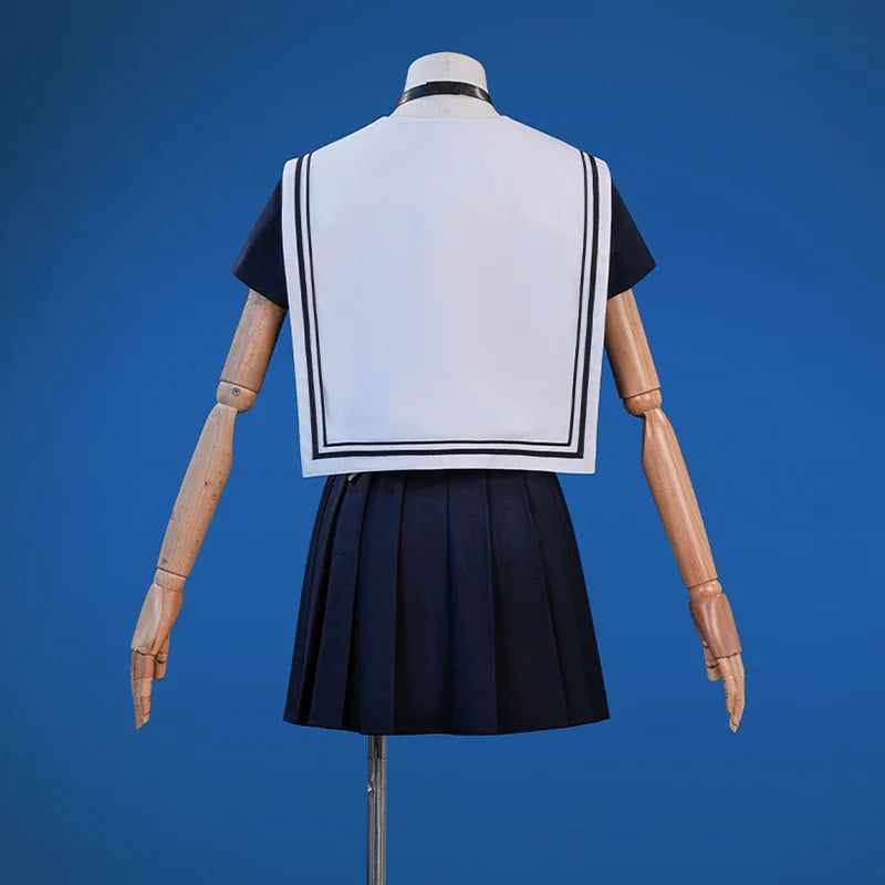 Wuthering Waves Chisa Cosplay Costume Wig Jacket Uniform Headwear Tattoo Sticker Socks Halloween Party for Women Girls Accessory