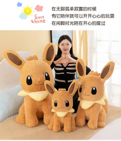 100CM Big Size Pokémon Eevee Plushies Cartoon Anime Peluche Kawaii Comfortable Soft Doll Pillow Cushion Children's Toys Gift