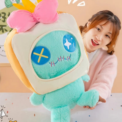 30/60cm Bread Scrump Disney Lilo and Stitch Plush Toys Kawaii Cartoon Stich Pillow Stuffed Doll Plushie Kids Birthday Xmas Gifts