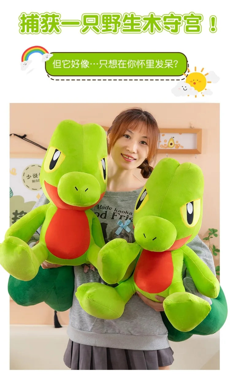 35-60CM Big Size Treecko Plushies Pokemon Anime Cartoon Peluche Kawaii Ornament Comfortable Soft Doll Children's Toy Gifts