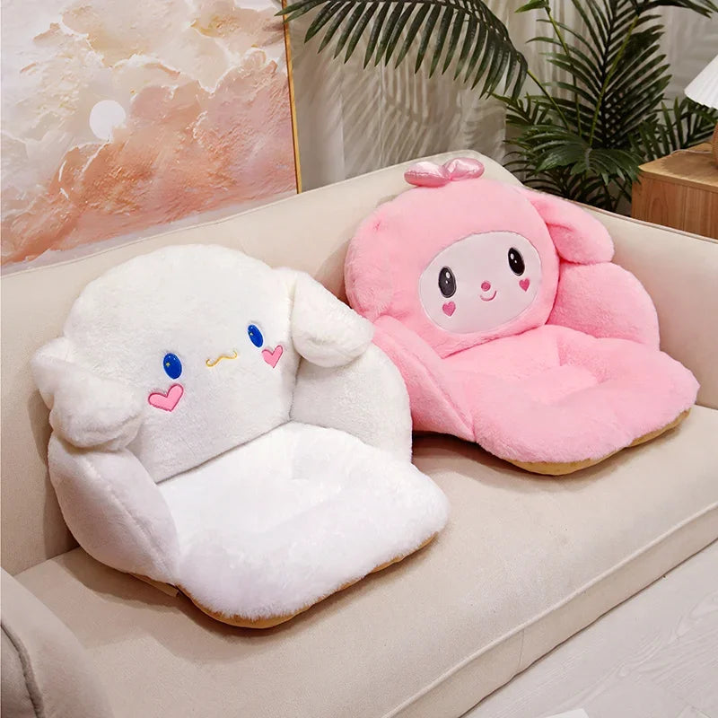 Sanrio Cute Soft Seat Cushion Kuromi My Melody Back Cushion Chair Cinnamoroll Sitting Cushion Sofa Bed Home Decor Gifts Girl