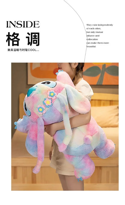 80cm Big Size Disney Lilo & Stitch Cute Anime Plush Stuffed Doll Room Kawai Plushies Pillow Ornaments Children's Holiday Gifts