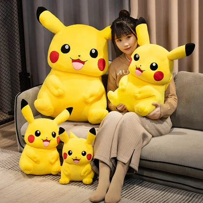 Cartoon Pikachu Plush Toy Lovely Peluche Stuffed Anime Pikachu Doll Kawaii Room Decor Soft Sofa Cushion Pillow Birthday Gifts